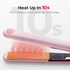 TYMO Flat Iron Hair Straightener and Curler 2 in 1 with 10s Fast Heating, 1 Inch Professional Titanium Straightening Curling Iron