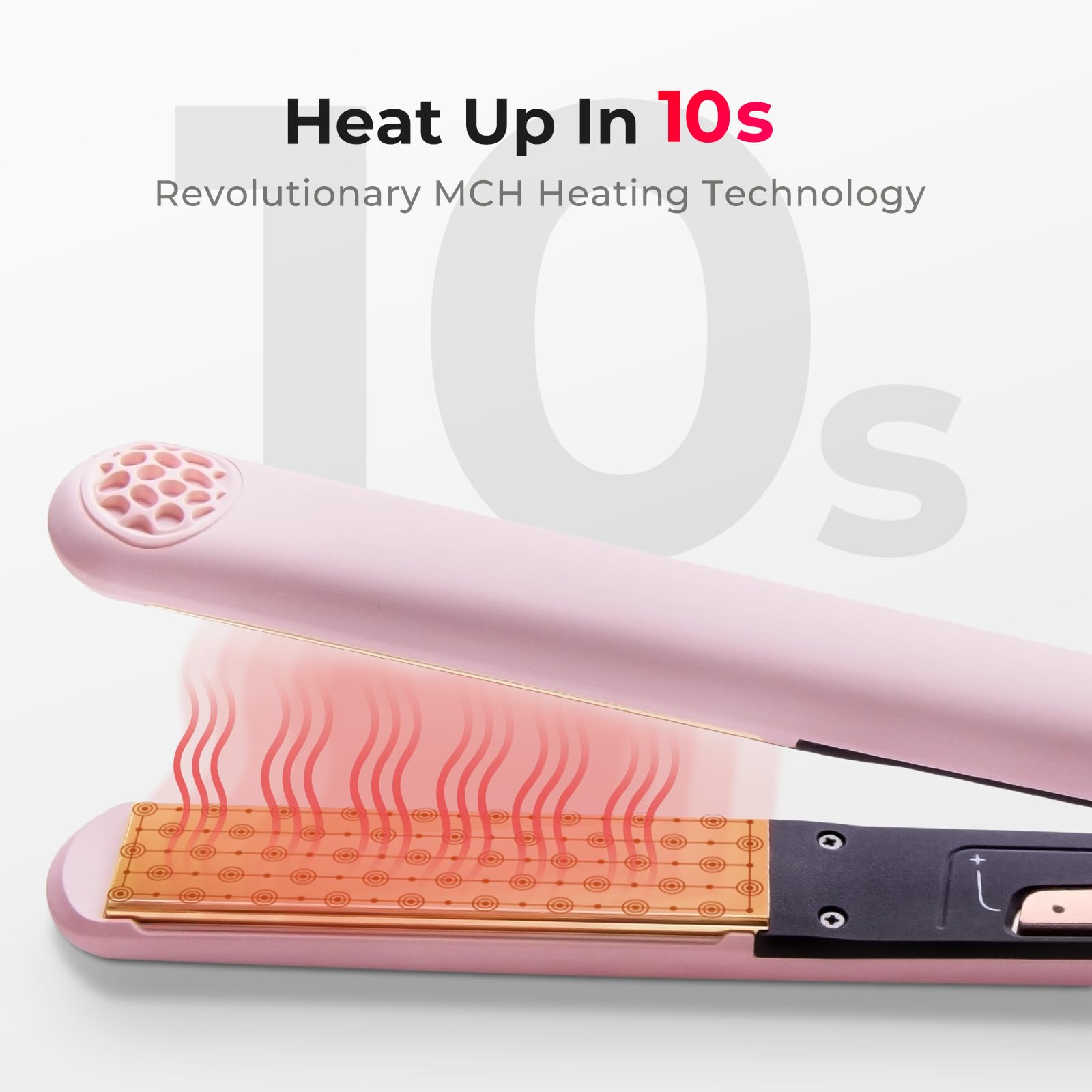 TYMO Flat Iron Hair Straightener and Curler 2 in 1 with 10s Fast Heating, 1 Inch Professional Titanium Straightening Curling Iron