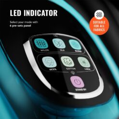 PurSteam SteamTech Elite 1750W Steam Iron, Digital Temp Control & LED Display, Ceramic Soleplate