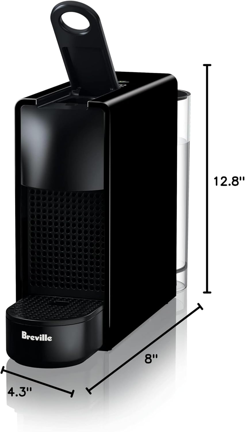 Breville BEC220BLK1AUC1 Nespresso Essenza Mini Espresso Machine, 15.25 x 5.5 x 12.25 in, Black