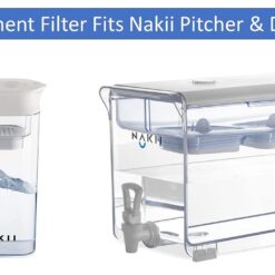 Nakii Water Pitcher Replacement Filter for NFP-100, 3 Count