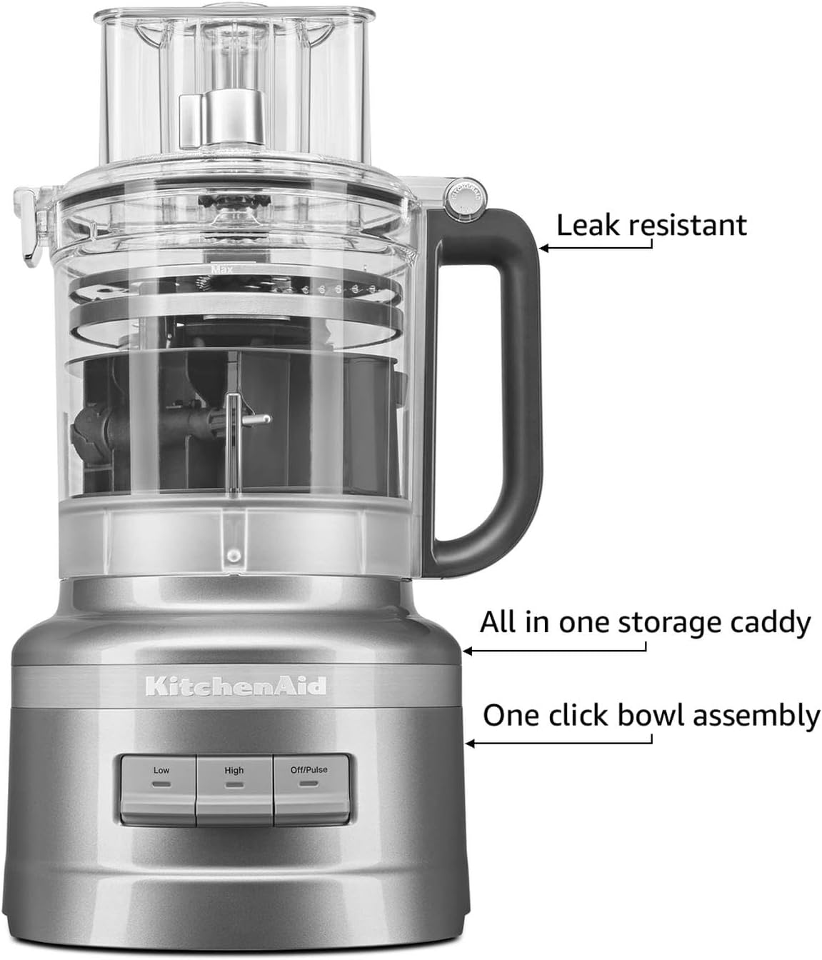 KitchenAid 13-Cup Food Processor, Contour Silver