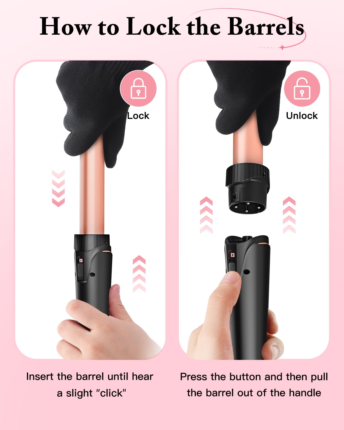 Waver Curling Iron Wand, BESTOPE PRO 5 in 1 Curling Wand Set with 3 Barrel Hair Crimper for Women