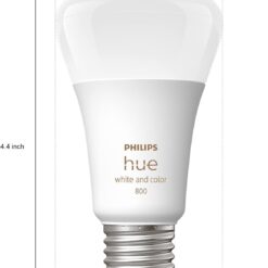Philips Hue A19 LED Smart Light Bulb - White and Color Ambiance - 60W Indoor Light Bulb, 3 Pack