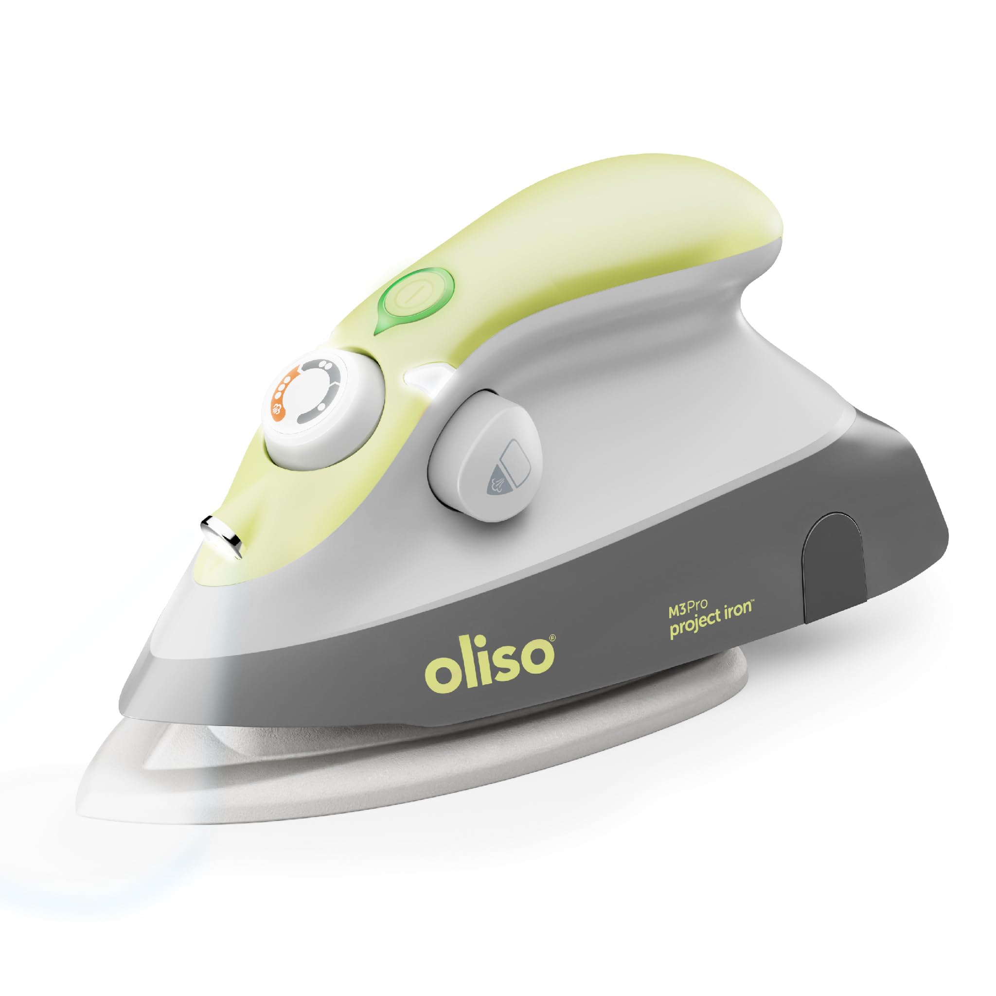 Oliso M3Pro Project Steam Iron with Solemate, 1000 Watt Ceramic Soleplate Steam Iron, Pistachio