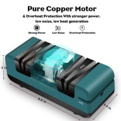 Enutogo Knife Sharpener, Electric Knife Sharpener with 2-Stages Sharpening & Polishing