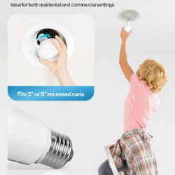 Sunco 12 Pack BR30 LED Light Bulbs, Recessed Can Light Bulbs, CRI93 850 LM, 11W Equivalent 65W, 2700K Soft White, E26 Base