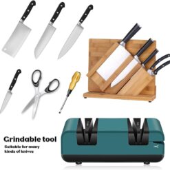Enutogo Knife Sharpener, Electric Knife Sharpener with 2-Stages Sharpening & Polishing
