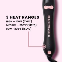 Beachwaver B1 Rotating Curling Iron - Automatic 1 Inch Ceramic Curling Iron, Dual Voltage (BW160) in Midnight Rose