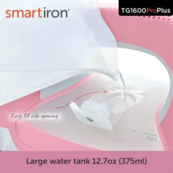 Oliso TG1600 Pro Plus 1800 Watt SmartIron with Auto Lift - for Clothes, Sewing, Quilting and Crafting Ironing, Pink