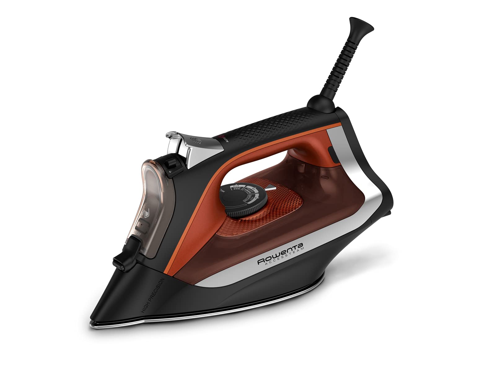 Rowenta Iron Steamer for Clothes, Stainless Steel Soleplate Steam Iron, Microsteam Holes, 1700 Watts, Black, DW2360