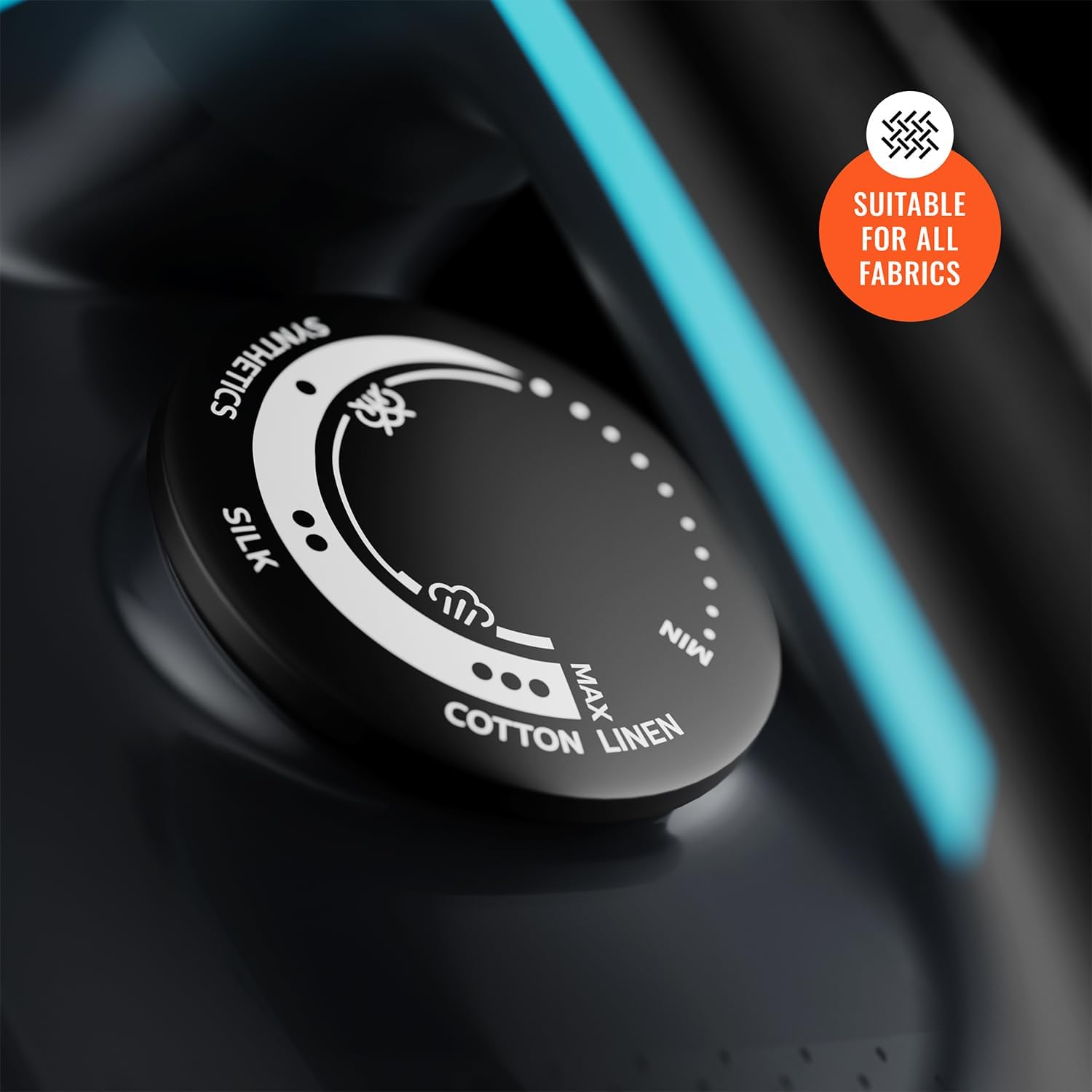 PurSteam SteamBurst+ 1750W Steam Iron, Ceramic Soleplate, Adjustable Steam, Burst of Steam