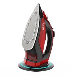 OMAIGA Cordless Iron, 1500W Cordless Iron with Steam with 11.84ozs Water Tank, Anti Drip Iron Cordless with Ceramic Soleplate