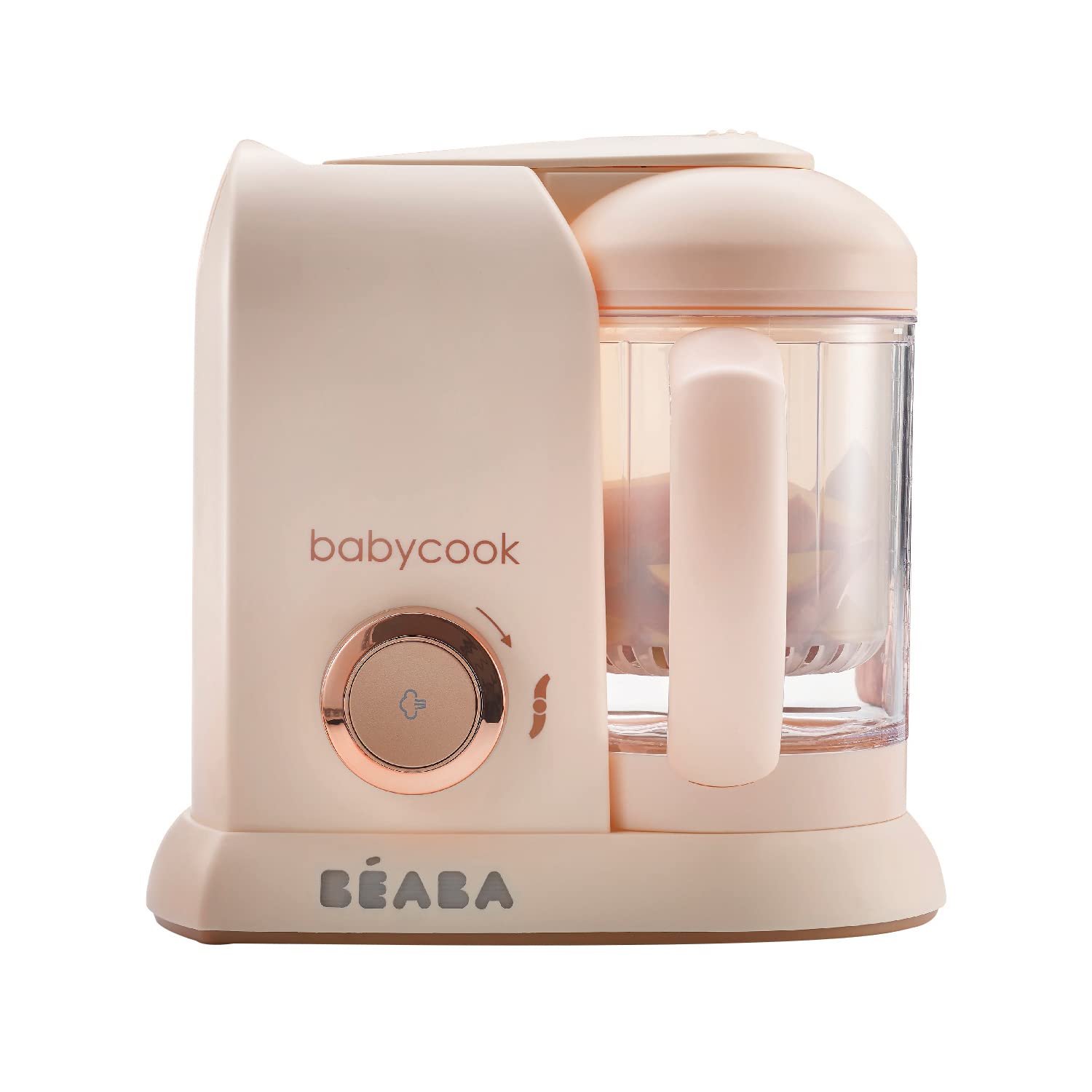 BEABA Babycook Solo 4 in 1 Baby Food Maker, Puree Steamer and Blender for Purees, Grinder with Auto Steam Cooking, Rose Gold