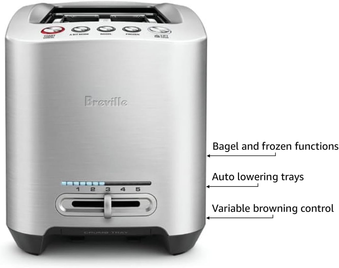 Breville Smart Toaster, 2-Slice, Brushed Aluminum
