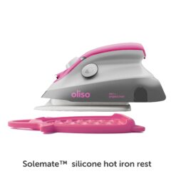 Oliso M3Pro Project Steam Iron with Solemate, 1000 Watt Ceramic Soleplate Steam Iron, Raspberry