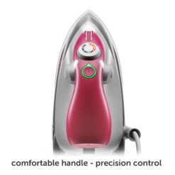 Oliso M3Pro Project Steam Iron with Solemate, 1000 Watt Ceramic Soleplate Steam Iron, Raspberry