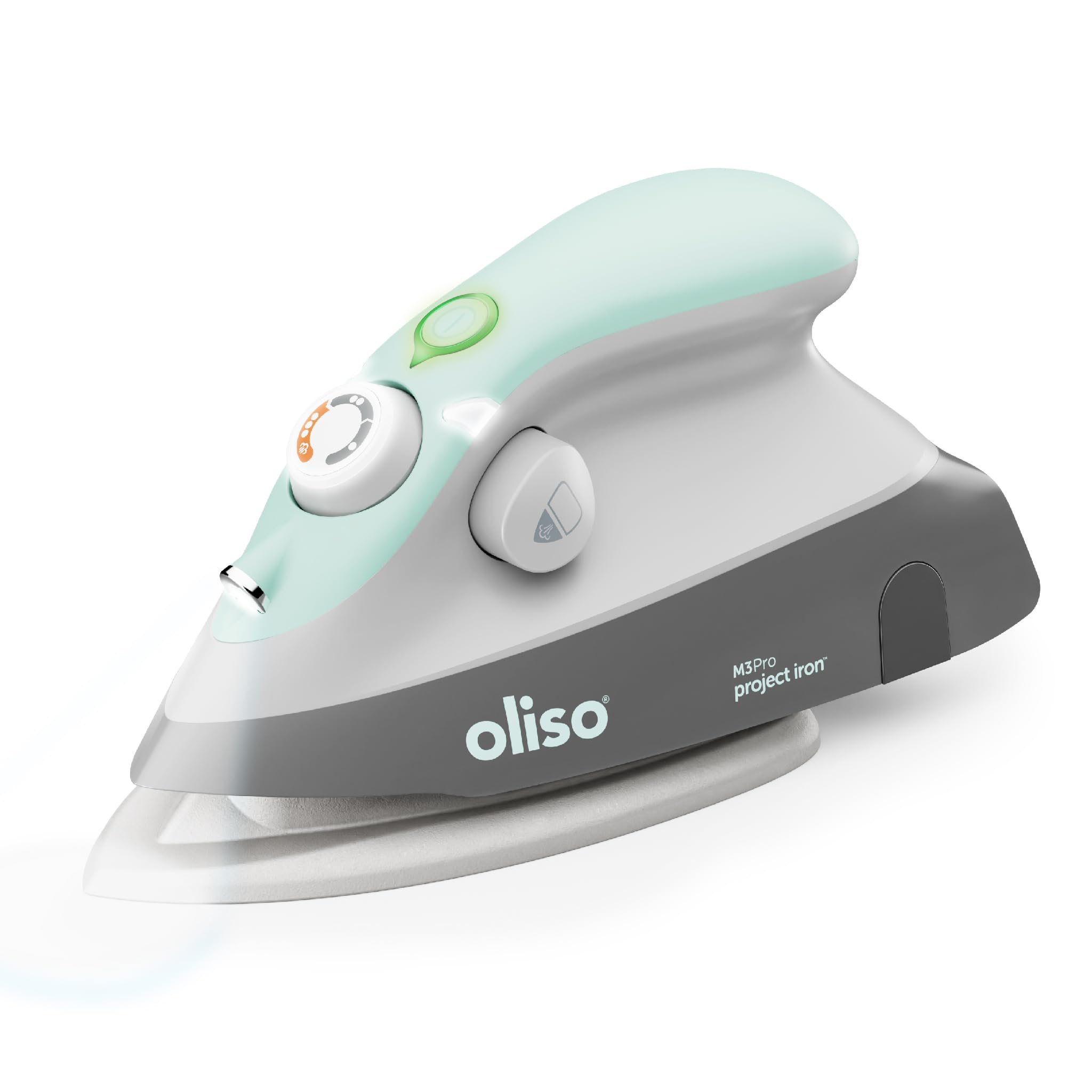 Oliso M3Pro Project Steam Iron with Solemate, 1000 Watt Ceramic Soleplate Steam Iron, Aqua
