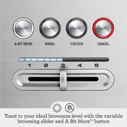 Breville Bit More Toaster 4 Slice BTA730XL, Brushed Stainless Steel