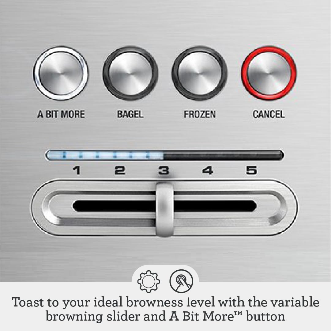 Breville Bit More Toaster 4 Slice BTA730XL, Brushed Stainless Steel