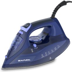 BEAUTURAL Steam Iron for Clothes with Precision Thermostat Dial, Anti-Drip Blue