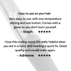 L'ANGE HAIR Le Curl Titanium Curling Wand, Professional Curling Iron for All Hair Types, Clip Free Hair Curler, Black 1.25” (32MM)