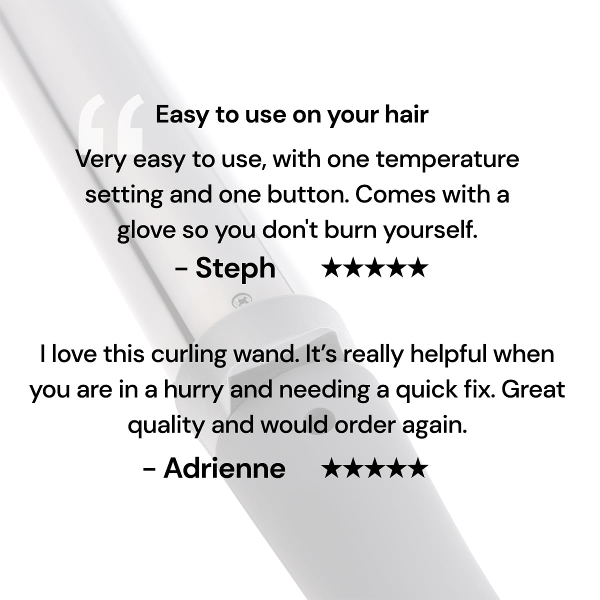 L'ANGE HAIR Le Curl Titanium Curling Wand, Professional Curling Iron for All Hair Types, Clip Free Hair Curler, Black 1.25” (32MM)
