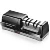 Enutogo Knife Sharpener, Professional 2-Stages Eleltric Knife Sharpeners with Diamond Abrasives for 20-Degree Straight Edge, Black