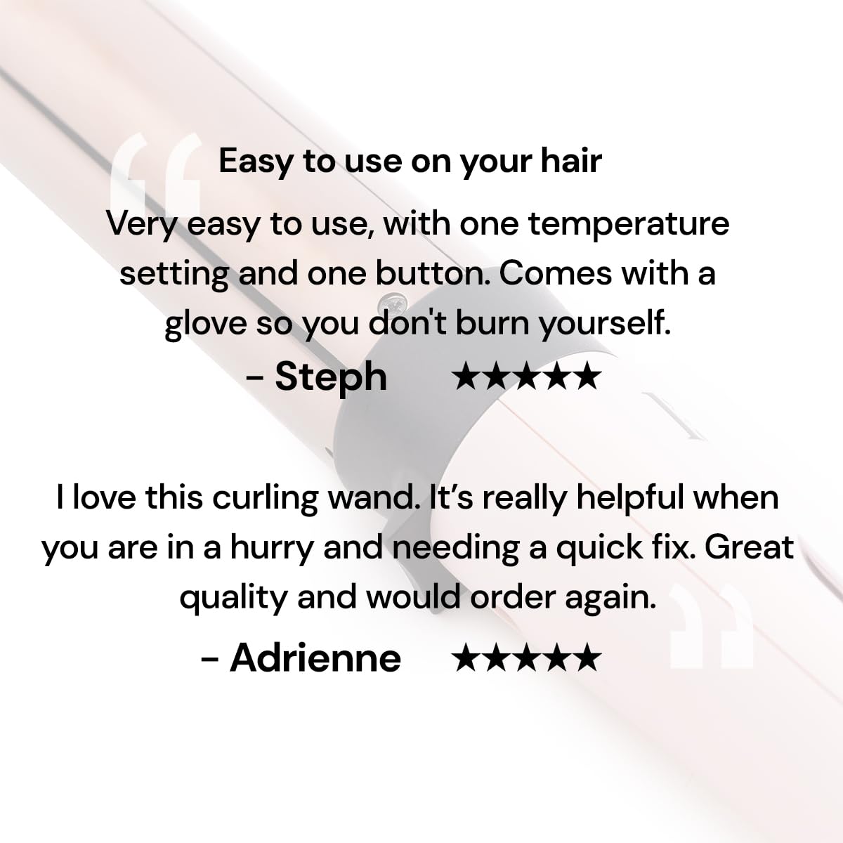 L'ANGE HAIR Le Curl Titanium Curling Wand, Professional Curling Iron for All Hair Types, Clip Free Hair Curler, Blush 1.25” (32MM)