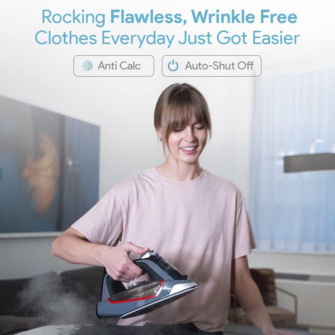 Bartnelli Pro Luxury Steam Iron for Clothes, New Powerful Steam Technology, Non-Stick Ceramic Soleplate, 1700 Watts