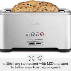 Breville Bit More Toaster 4 Slice BTA730XL, Brushed Stainless Steel