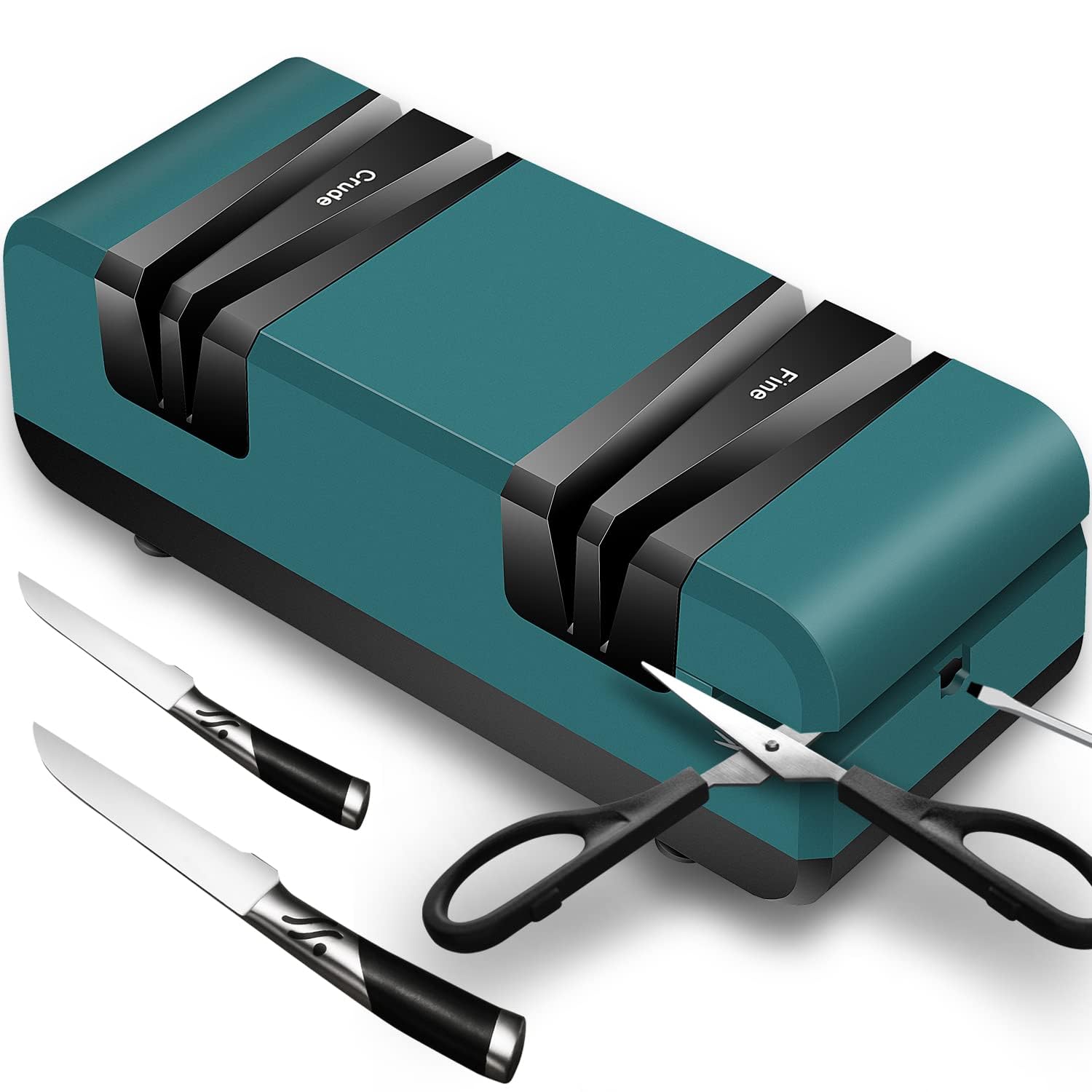 Enutogo Knife Sharpener, Electric Knife Sharpener with 2-Stages Sharpening & Polishing