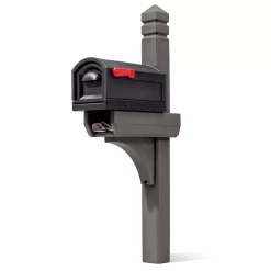Step2 Ground Mount Black Plastic Extra Large Mailbox with Post