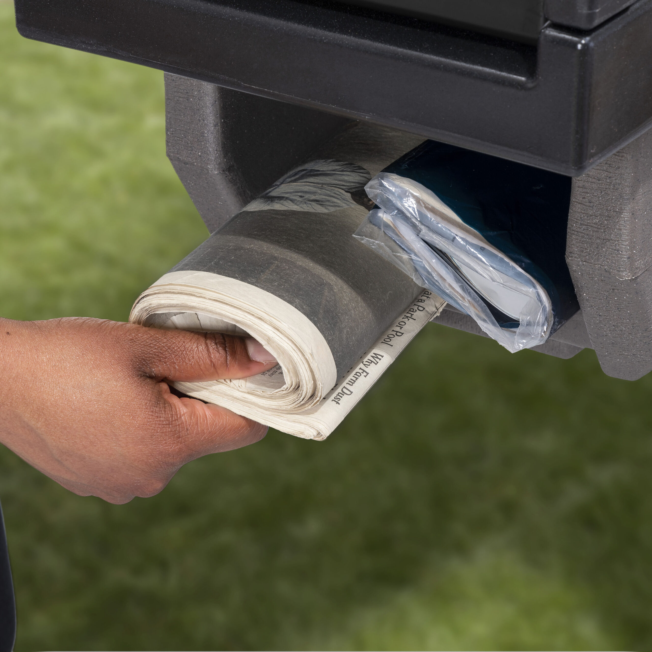 Step2 Ground Mount Black Plastic Extra Large Mailbox with Post