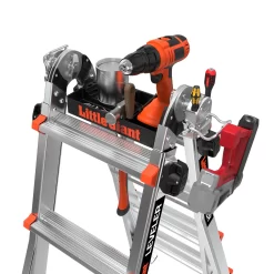 Little Giant Ladders Leveler 2 M26 with Leg Levelers 25.1-ft Reach Type 1a- 300-lb Load Capacity Telescoping Multi-Position Ladder