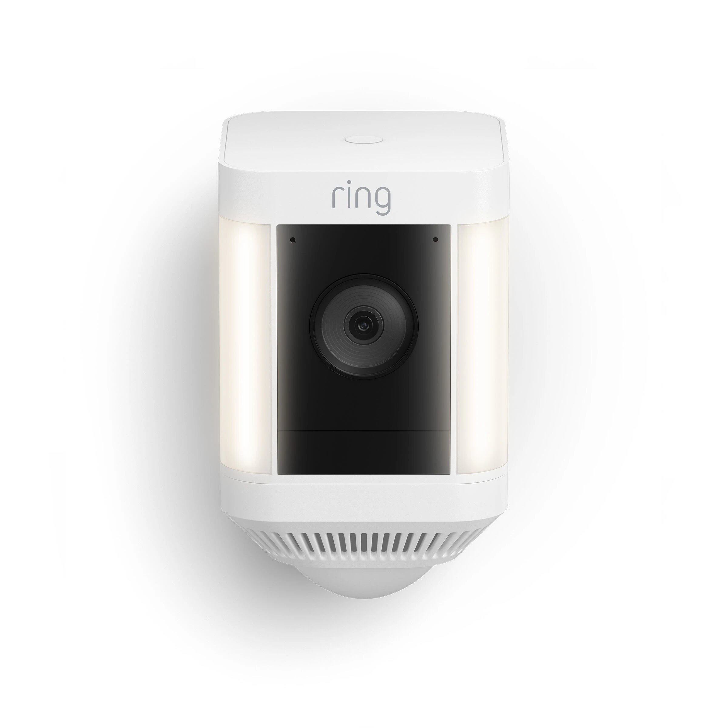 Ring Spotlight Cam Plus, Battery-operated - Smart Security Video Camera with 2 Motion-Activated LED Spotlights, 2-Way Talk, White