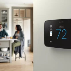 Emerson Sensi Black Beveled Edge Smart Thermostat with Wi-Fi Compatibility