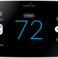 Emerson Sensi White Beveled Edge Smart Thermostat with Wi-Fi Compatibility