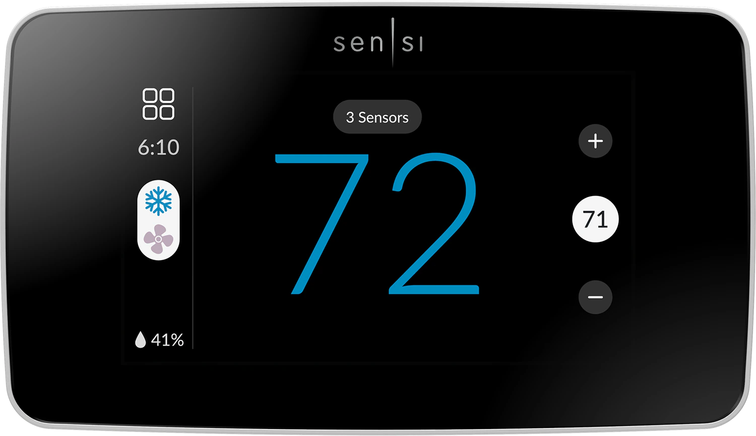 Emerson Sensi White Beveled Edge Smart Thermostat with Wi-Fi Compatibility