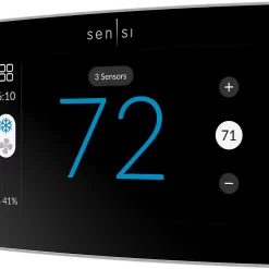 Emerson Sensi White Beveled Edge Smart Thermostat with Wi-Fi Compatibility