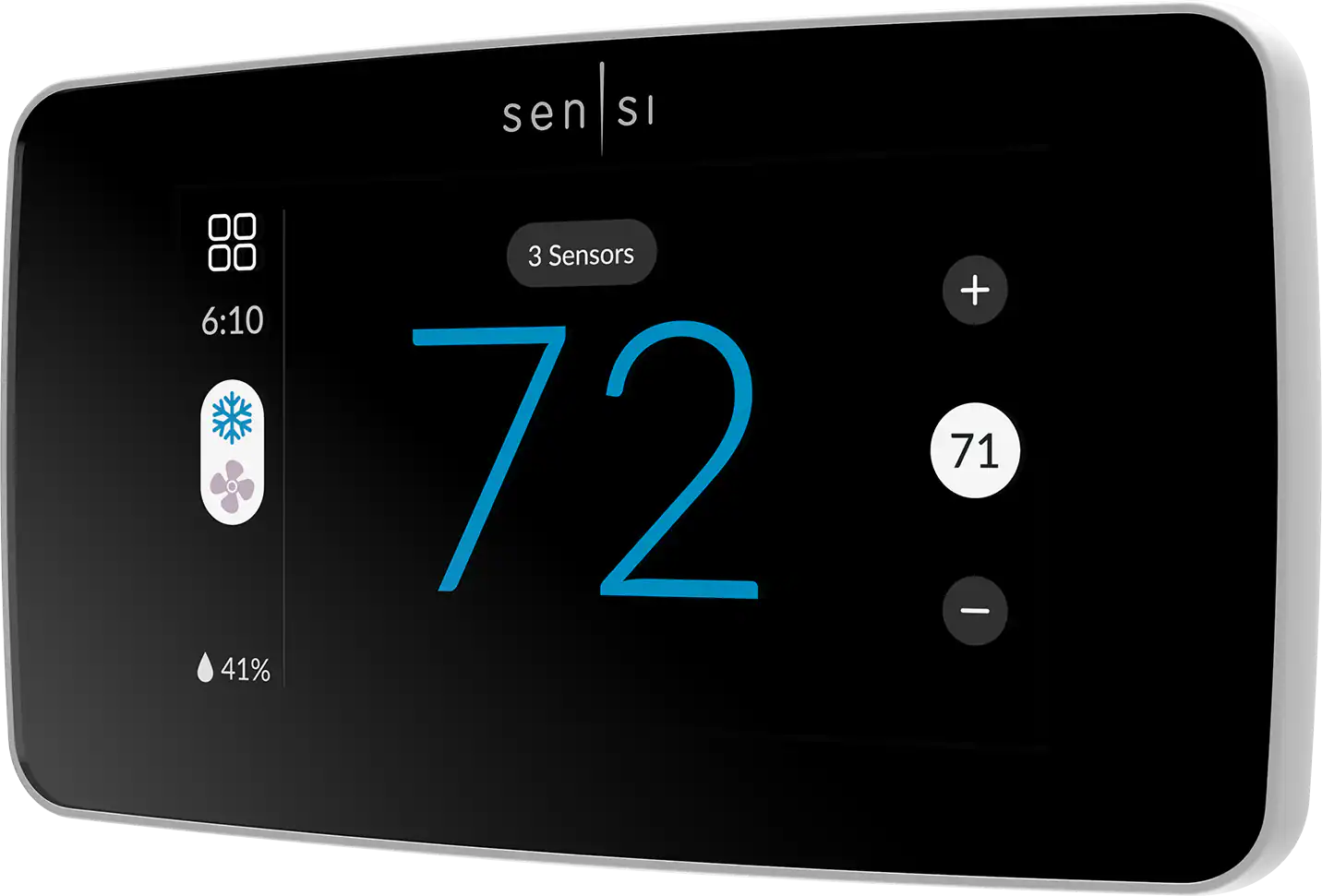 Emerson Sensi White Beveled Edge Smart Thermostat with Wi-Fi Compatibility