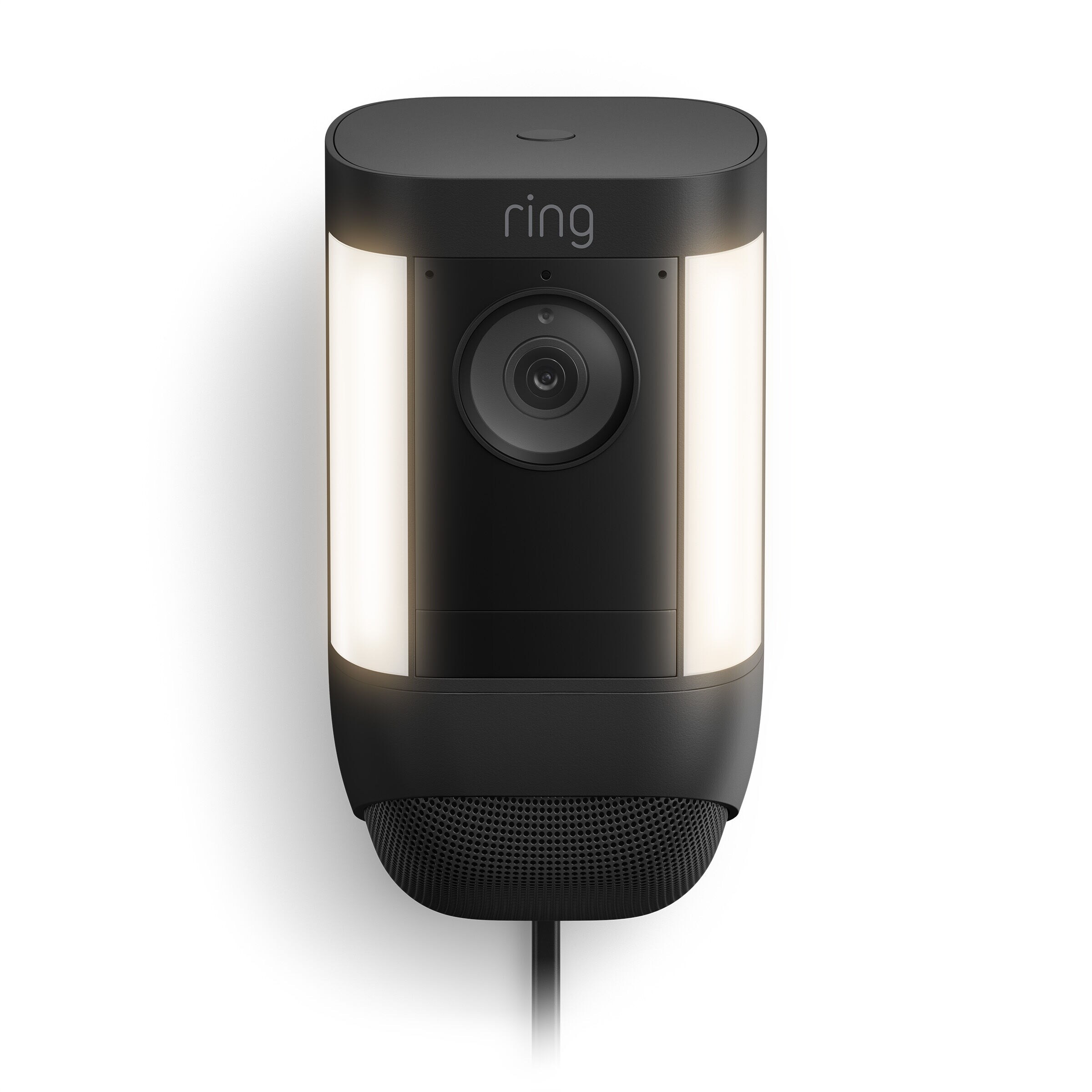 Ring Spotlight Cam Pro, Plug-In - Smart Security Video Camera with 2 Motion-Activated LED Spotlights, Dual Band Wifi, 3D Motion Detection, Black