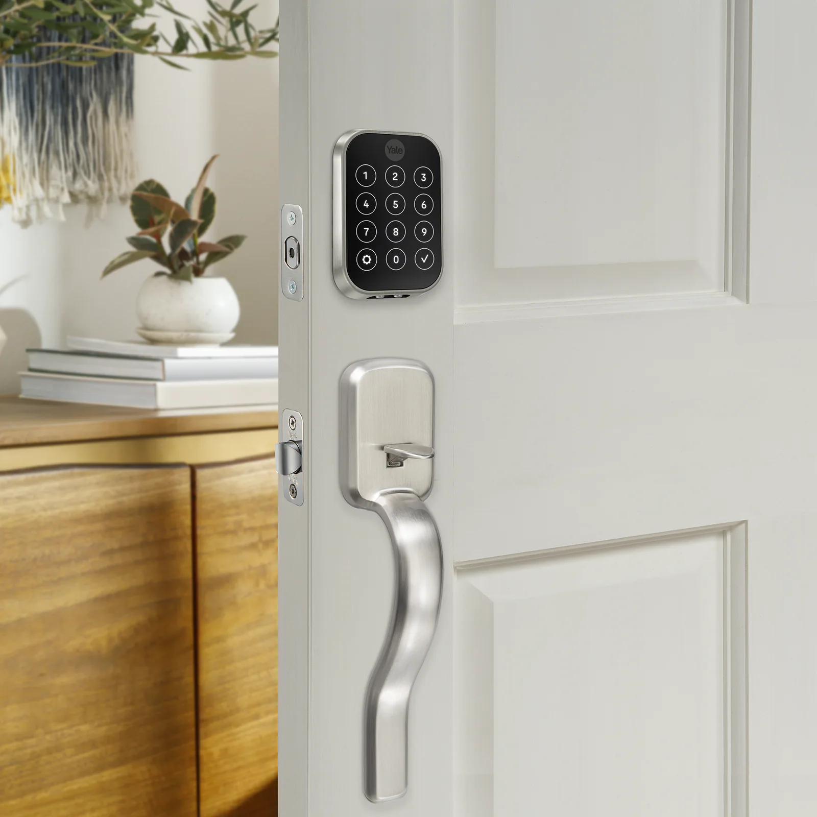 Yale Assure Lock 2 Satin Nickel Smart Lock Electronic Deadbolt with Wifi Bluetooth Fingerprint Touchscreen Keypad
