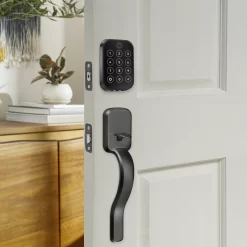 Yale Assure Lock 2 Black Suede Smart Lock Electronic Deadbolt with Wifi Bluetooth Fingerprint Touchscreen Keypad