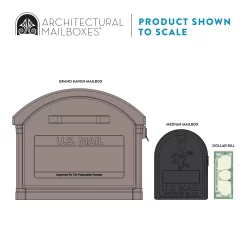 Architectural Mailboxes Post Mount Brown Plastic Extra Large Mailbox with Post