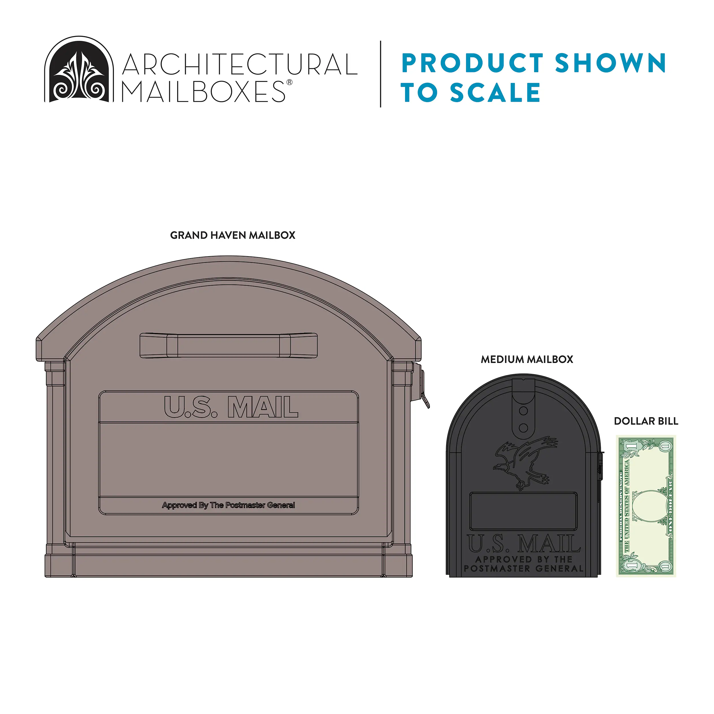 Architectural Mailboxes Post Mount Brown Plastic Extra Large Mailbox with Post