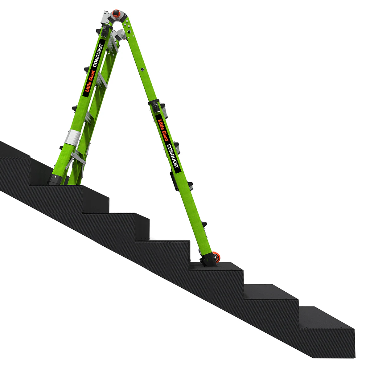 Little Giant Ladders Conquest 18.1-ft Reach Type 1a- 300-lb Load Capacity Telescoping Multi-Position Ladder