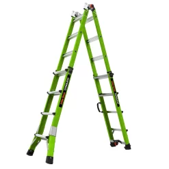 Little Giant Ladders Conquest 18.1-ft Reach Type 1a- 300-lb Load Capacity Telescoping Multi-Position Ladder