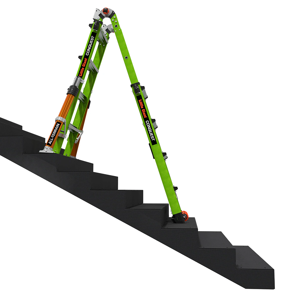 Little Giant Ladders Conquest 14.3-ft Reach Type 1aa- 375-lb Load Capacity Telescoping Multi-Position Ladder