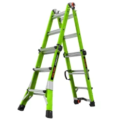 Little Giant Ladders Conquest 14.3-ft Reach Type 1aa- 375-lb Load Capacity Telescoping Multi-Position Ladder